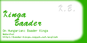 kinga baader business card